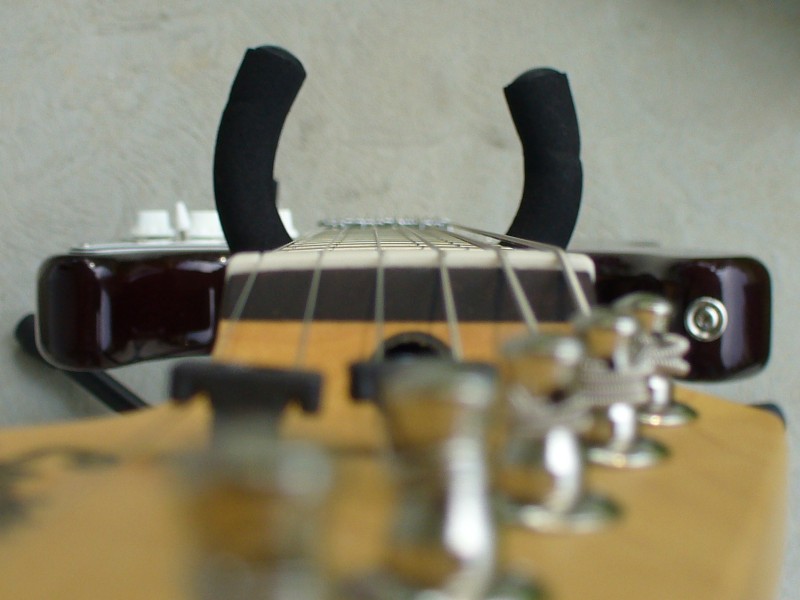 '97 MIK Squier Strat - down neck view