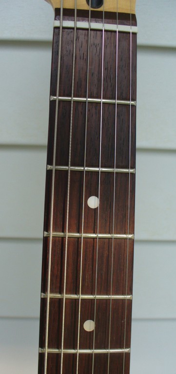 '97 MIK Squier Strat - fretboard closeup