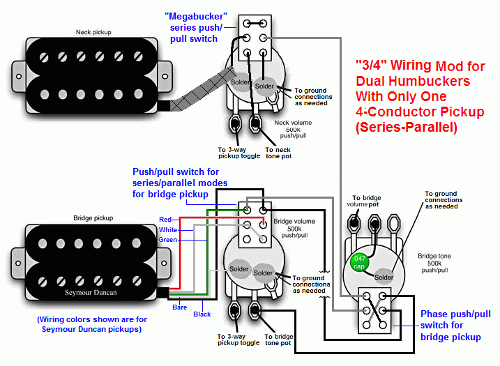Dual Humbucker Guitar Wiring Diagram from duhvoodooman.com