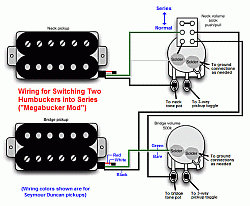 "Megabucker" switch wiring configuration (puts two humbuckers in series)